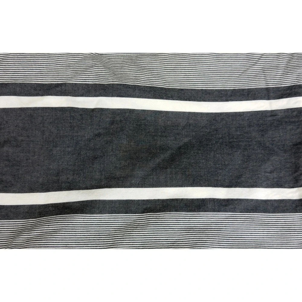 Pottery Barn Kids Twin Duvet Cover Set 100% Organic Cotton Gray White Striped
